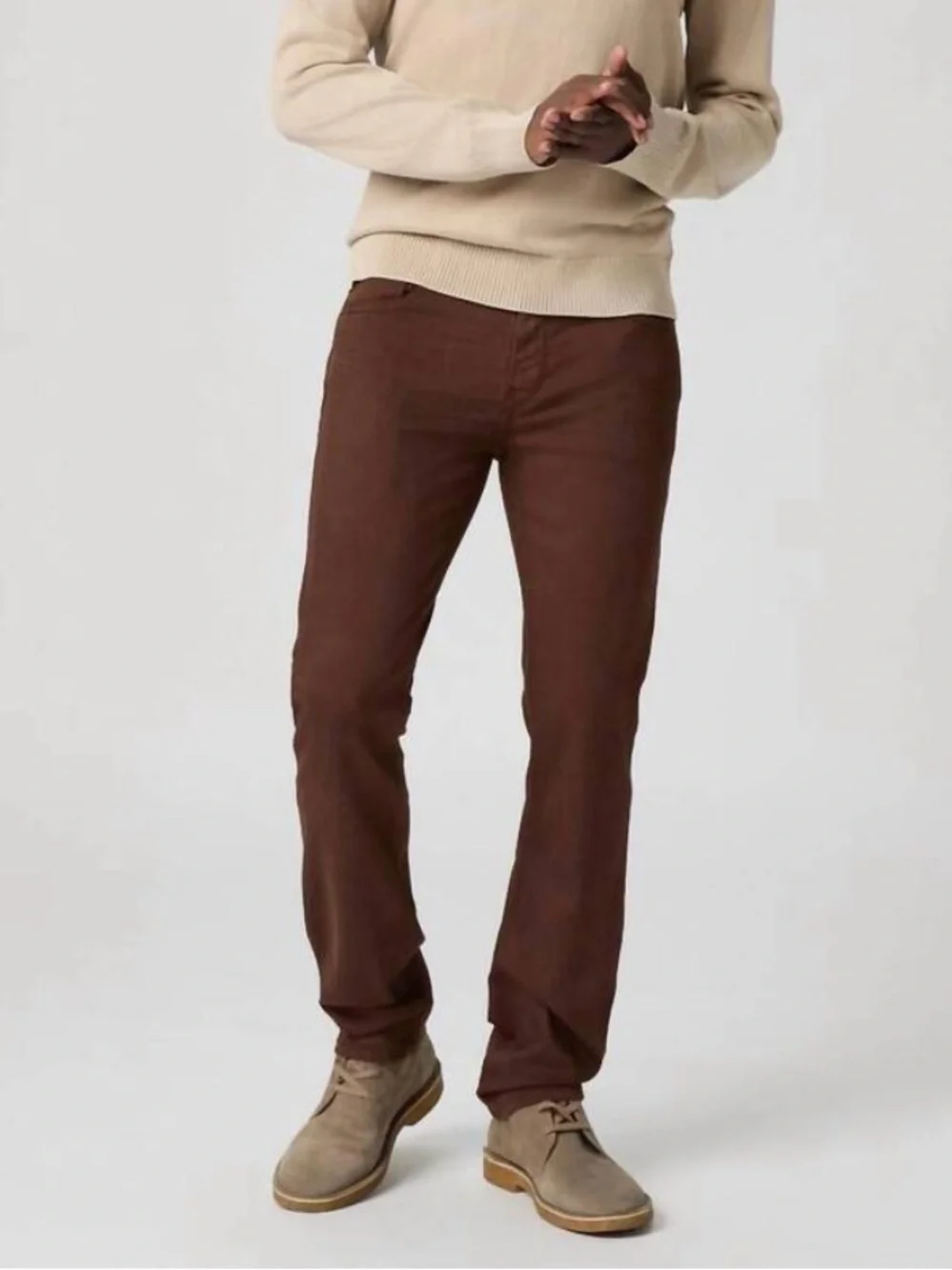 PAIGE Transcend Federal Slim Straight Jean Sumatra Blend Brown Men's 32 x 29.5